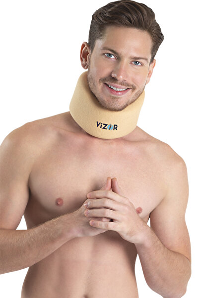 VİZOR دعامة إسفنجية للرقبة مريحة للرقبة، تدعم تسطيح الرقبة وآلام الرقبة