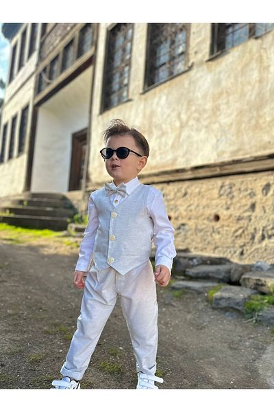 favorimkids Linen Vest Suit Holiday