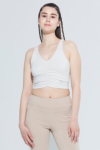 Comm-Ci Freya Mist Зелений органічний бавовняний бюстгальтер з V-подібним вир...