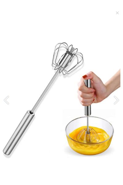 NİVENE Practical Stainless Steel Push Automatic Beater Metal Beater