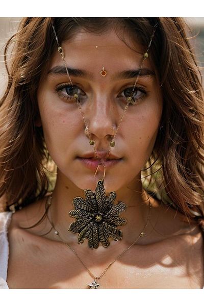 whocares Women's Necklaces with Chain - Beautiful Flower Symbol, Antique Color Quality