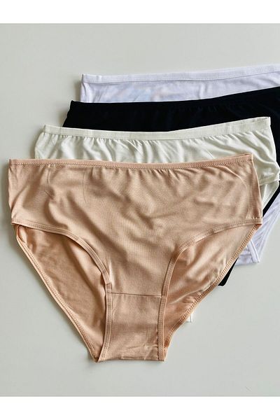 FineKids Chiloți Bato elastici, 100% bumbac, cu nervuri, talie lată, pachet de 4