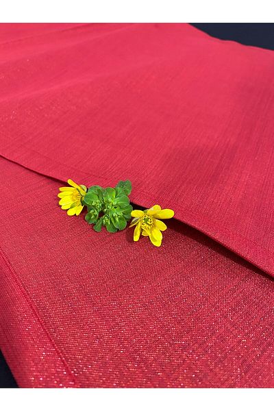 Zeren Home Glitter Bougainvillea Red Color Rectangular Runner 40x150