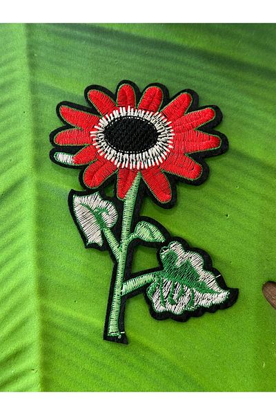 Gönülden Tasarım 12X9 CM FERĂȚĂ ADESIVĂ FLORI ARMĂ PATCH CUSUT ACCESORIUM HOBBY
