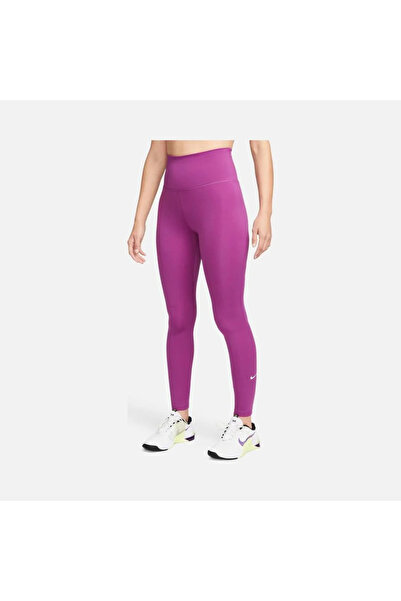 Nike One Dri-Fit High-Waisted Training Kadın yüksek belli mor  Tayt dm7278