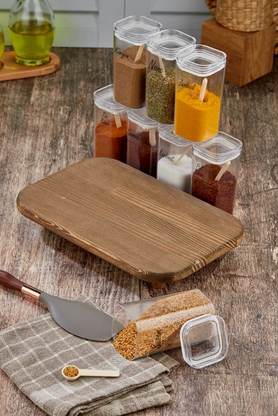 MODA OZY Natural Wooden Rectangular Dark Color Riser/Hanger/Organizer Multi-Purpose Stand
