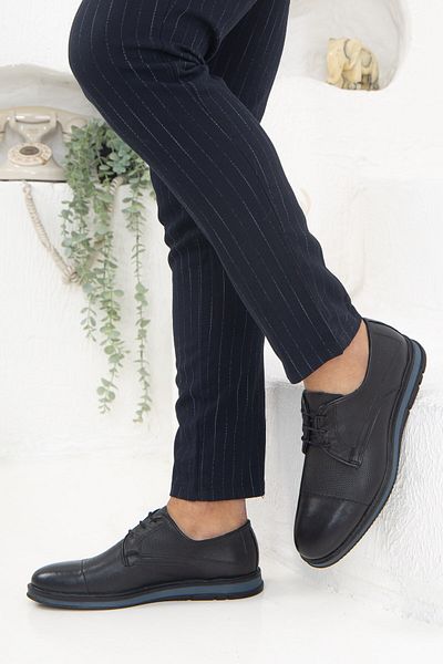 Dilimler Ayakkabı Ανδρικά παπούτσια casual μαύρα με στάμπα από γνήσιο δέρμα