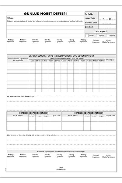 Etika Teacher Daily Watch Notebook 100 Sheets Daily 22x32 cm