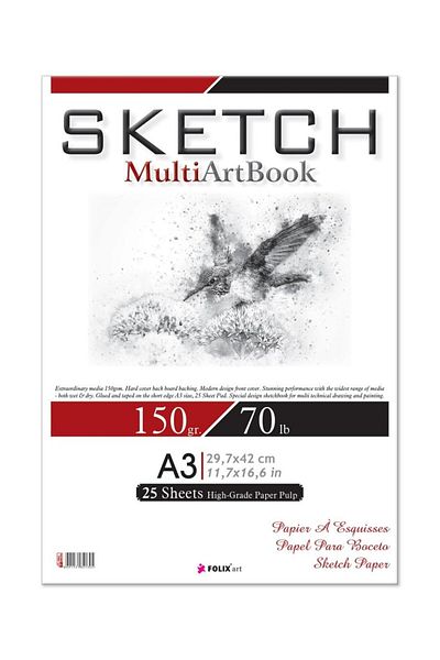 Etika Zigana A3 Glue Sketchbook 150 GrWhite 25 Sheets