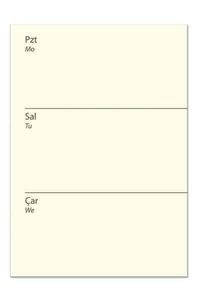 Etika Undated Student Agenda 12x17 Cm Ivory 54 YpPack of 6