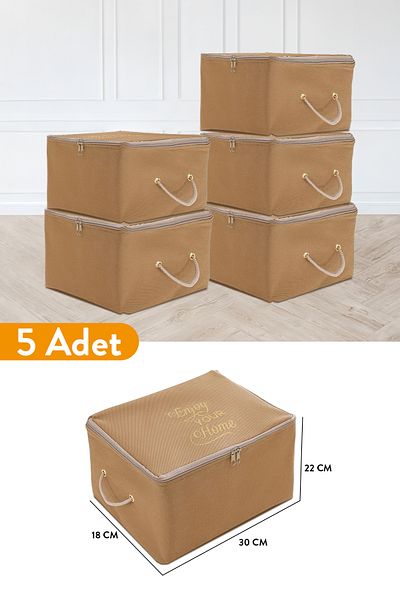 Serstil 5 броя - миниатюрна чанта за съхранение на Taba с щампа, 30 x 22 x 18 см