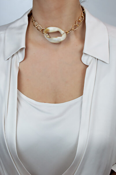 Pridza Big Bone Detail Choker Necklace