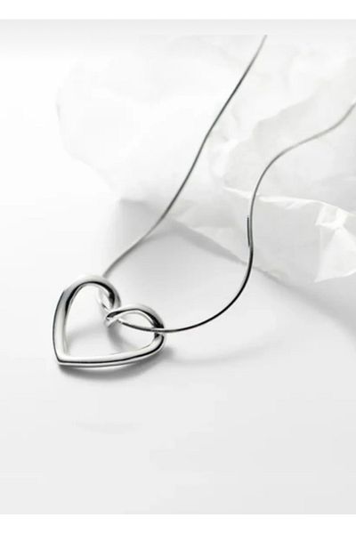 Köstebek 316L Steel Chain Heart Necklace