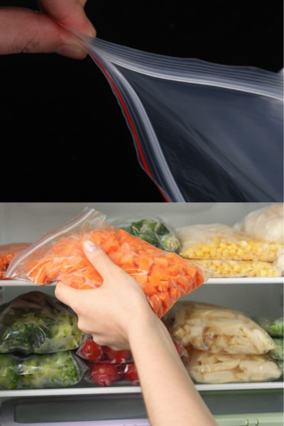 Merpak Ambalaj Kilitli Torba 26x36 Cm 100'lü Kilitli Buzdolabı Poşeti Şeffaf Kilitli Poşet Kilitli Saklama Poşeti