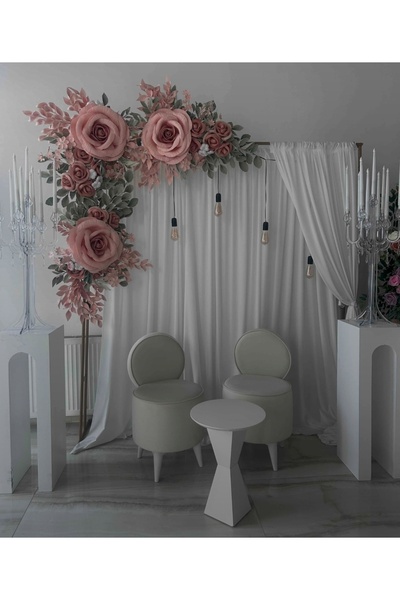 Gold Design AYNA model beyaz 55 cm yan sehpa zigon