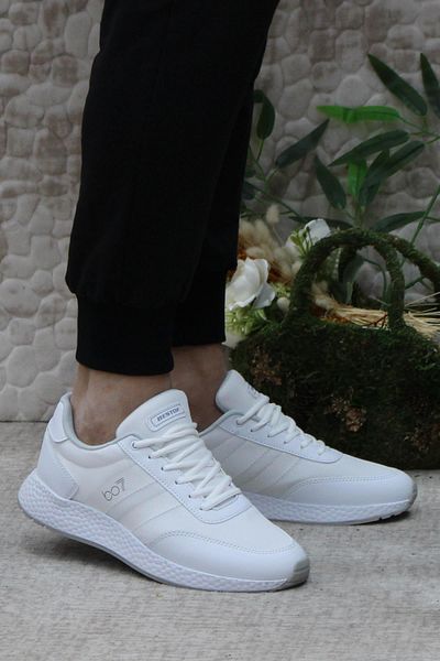 fort 0244 Ανδρικά αθλητικά παπούτσια White Comfortable Flexible Sneaker