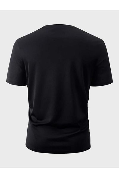 Josette Μπλουζάκι Paris Stripe Line - Μαύρο εμπριμέ κοντό μανίκι με λαιμόκοψη