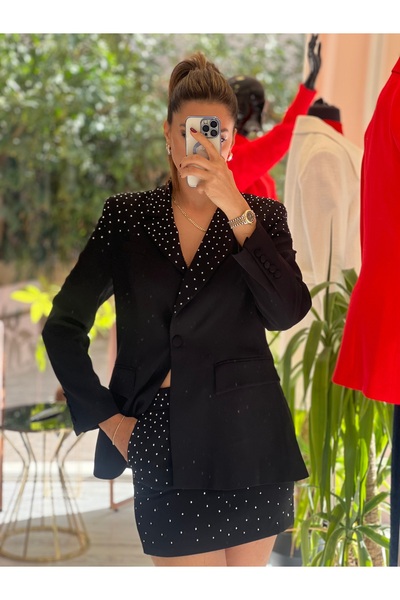 HANER BUTİK Taş Detay Blazer