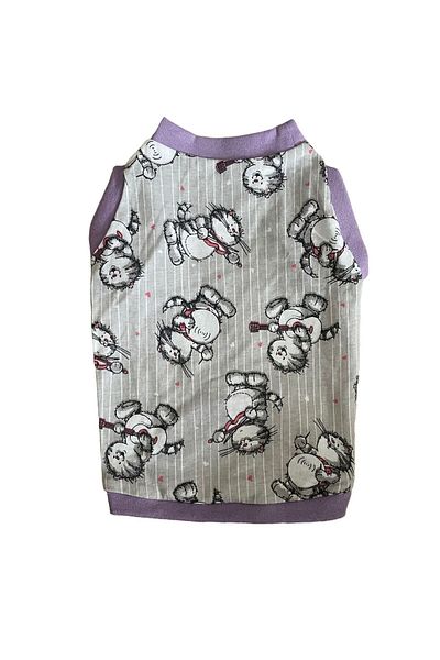 Barneystore Dog Patterned 100% Cotton Combed Tank Top