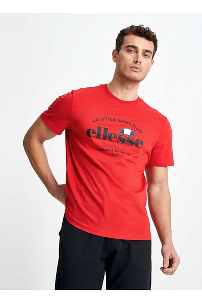 Ellesse Red Men's Crew Neck T-Shirt Em141-Rd
