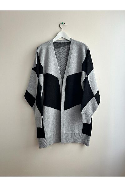 MODA MHE Women's Patterned Thick Cardigan Jacket