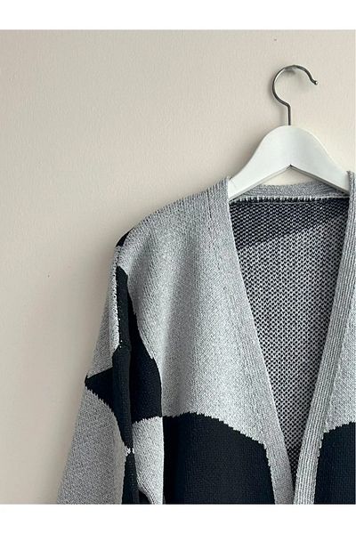 MODA MHE Women's Patterned Thick Cardigan Jacket