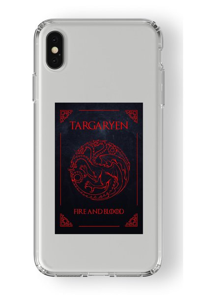 Multitronic حافظة شفافة مطبوعة بتصميم Got Targaryen متوافقة مع هاتف Iphone X وXs