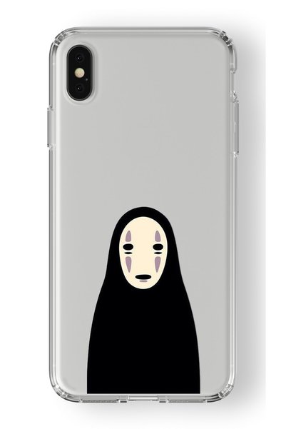 Multitronic حافظة شفافة مطبوعة بدون تصميم وجه متوافقة مع هاتف Iphone X وXs