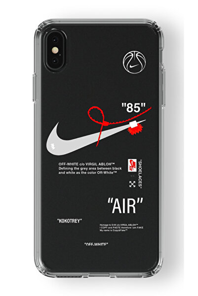Multitronic Iphone X ve Xs Uyumlu Nike Air Tasarım Baskılı Şeffaf Kılıf