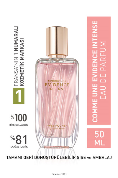 Yves Rocher COMME UNE EVİDENCE INTENSE -INTENSE ESSENCE EDP - Kadın Parfüm 50...