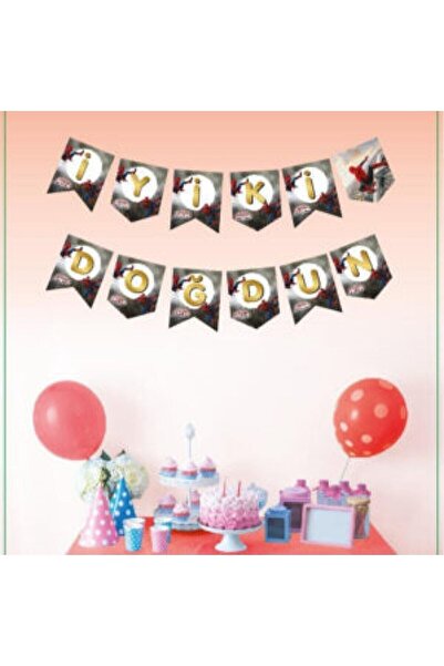 TATLI GÜNLER Spiderman ( Örümcek Adam ) Iyi Ki Doğdun Banner