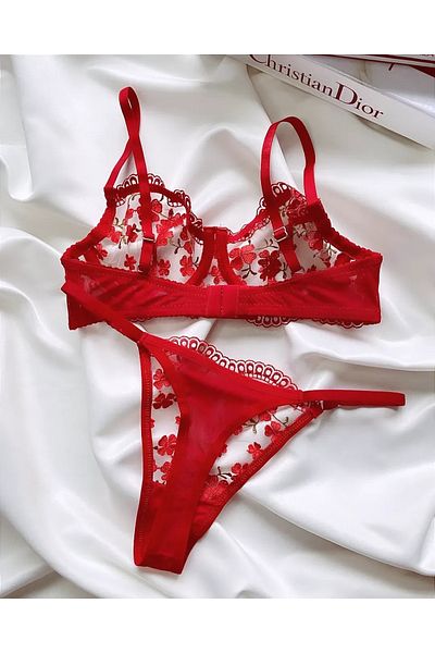 ARONA Clover Pattern Bra Set
