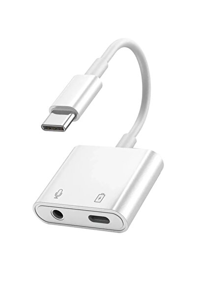 ucuzmi ipad Pro 2-3 tüm type c girişli Birebir Tam Uyumlu Aux Kulaklık Ve Şarj Çevirici Dönüştürücü Kablo