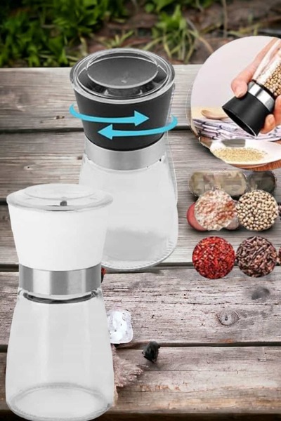 Genel Markalar Cam Manuel Karabiber Tuz Baharat Öğütücü  Baharat  Tuz Değirme...