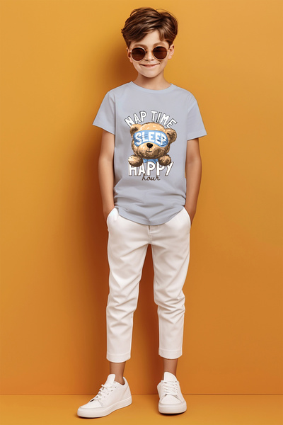 MYADA Μπλουζάκι για αγόρι με στάμπα με αρκουδάκι