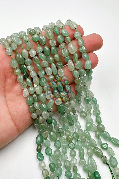 Ebruli Boncuk Amorf Kesim Aventurin Doğal Taş Aksesuar Boncuk Bead (1 Dizi-48...