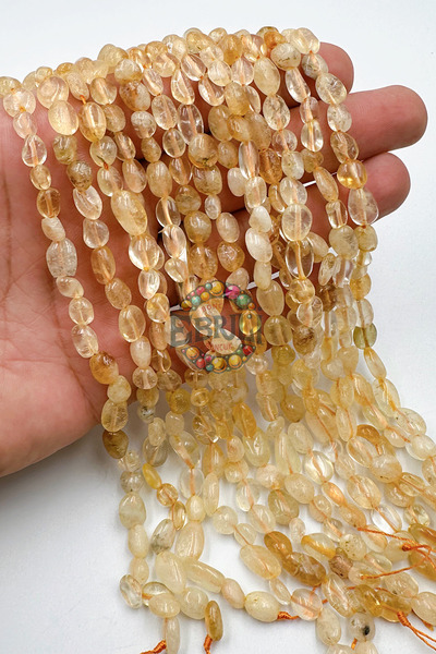 Ebruli Boncuk Χάντρες αξεσουάρ από αμόρφο κιτρίνη φυσικής κατασκευής (1 σειρά...