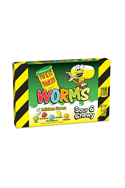 Toxic Waste Sour and Chewy Worms 85g Şekerleme