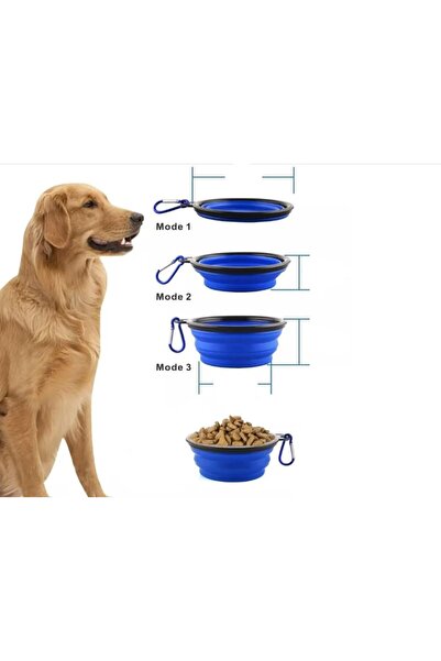 Wanderlust Foldable and Portable Walking Material Silicone Food and Water Bow...