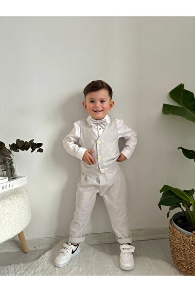 favorimkids FAVORIMKİDS Shirt Trousers Vest Bottom Top Set