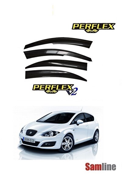 PERFLEX Seat Leon 2008 Modeller için Cam Rüzgarlığı Takımı 4'lü Set Mügen