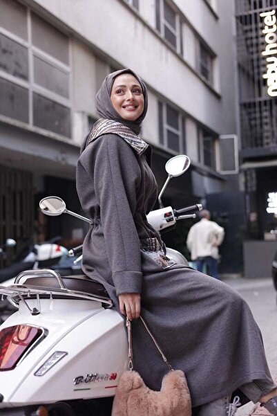 ESRA KEKÜLLÜOĞLU Kadın Mihriban Petit Desenli Kap-Antrasit