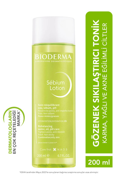 Bioderma Sébium Lotion Karma yağlı akne eğilimli ciltlere gözenekleri sıkılaştırmaya yardımcı tonik