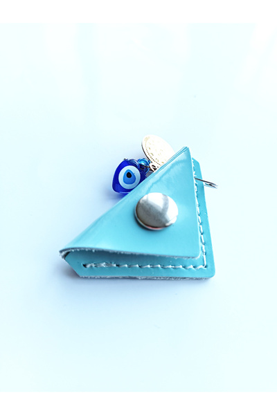 ViP GiFT Mini Bebek Cevşeni Dualı Kolye Muska Hakiki Deri El Yapımı Üçgen