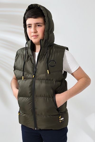 Talsmoda ЖИЛЕТКА ЗА МОМЧЕ С КАЧУШКА В ЦВЯТ НА TALS MODA КХАКИ