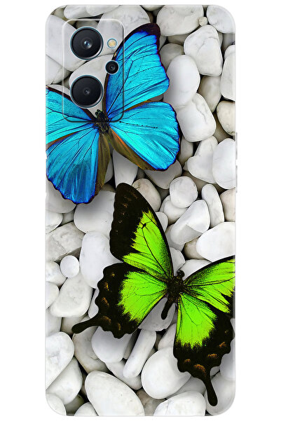 realme 9i (RMX3491) Uyumlu Kılıf Desen Baskılı Silikon Kelebekler STK:148 CP-...