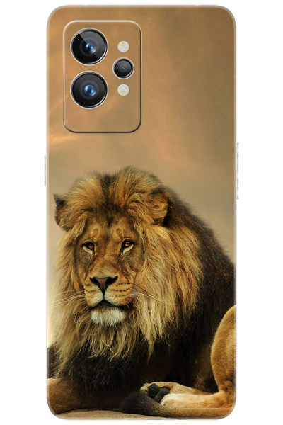 realme GT2 PRO (RMX3301) Uyumlu Kılıf Desen Baskılı Silikon Kral Aslan STK:20...