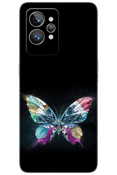 realme GT2 PRO (RMX3301) Uyumlu Kılıf Desen Baskılı Silikon Kelebek Resim STK...
