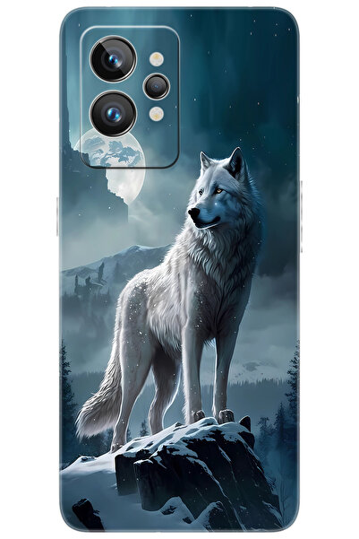 realme GT2 PRO (RMX3301) Uyumlu Kılıf Desen Baskılı Silikon Kurt STK:683 CP-Q...