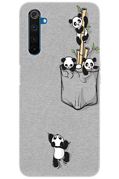 6 PRO (RMX2061) Compatible Sheath Pattern Printed Silicone Pandas NGO:749 CP-CHbp8Fd